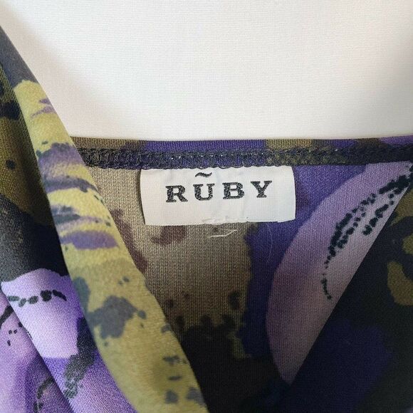 Vintage 2000’s Y2k Purple Flower Fitted Dress - Picture 6 of 7